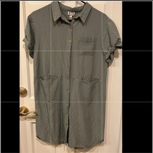 Roolee button front midi dress